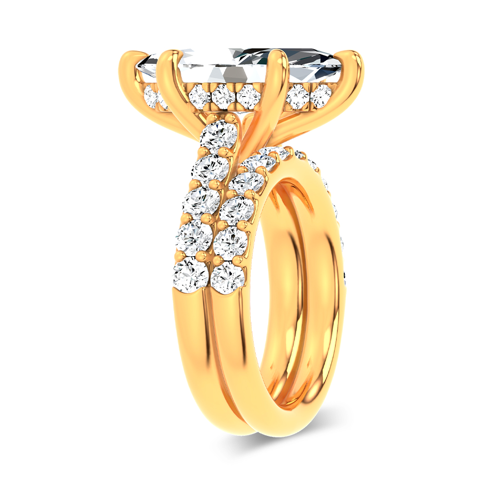 14K 9.31 CT Lab Grown Diamond Bridal Set - Image 2