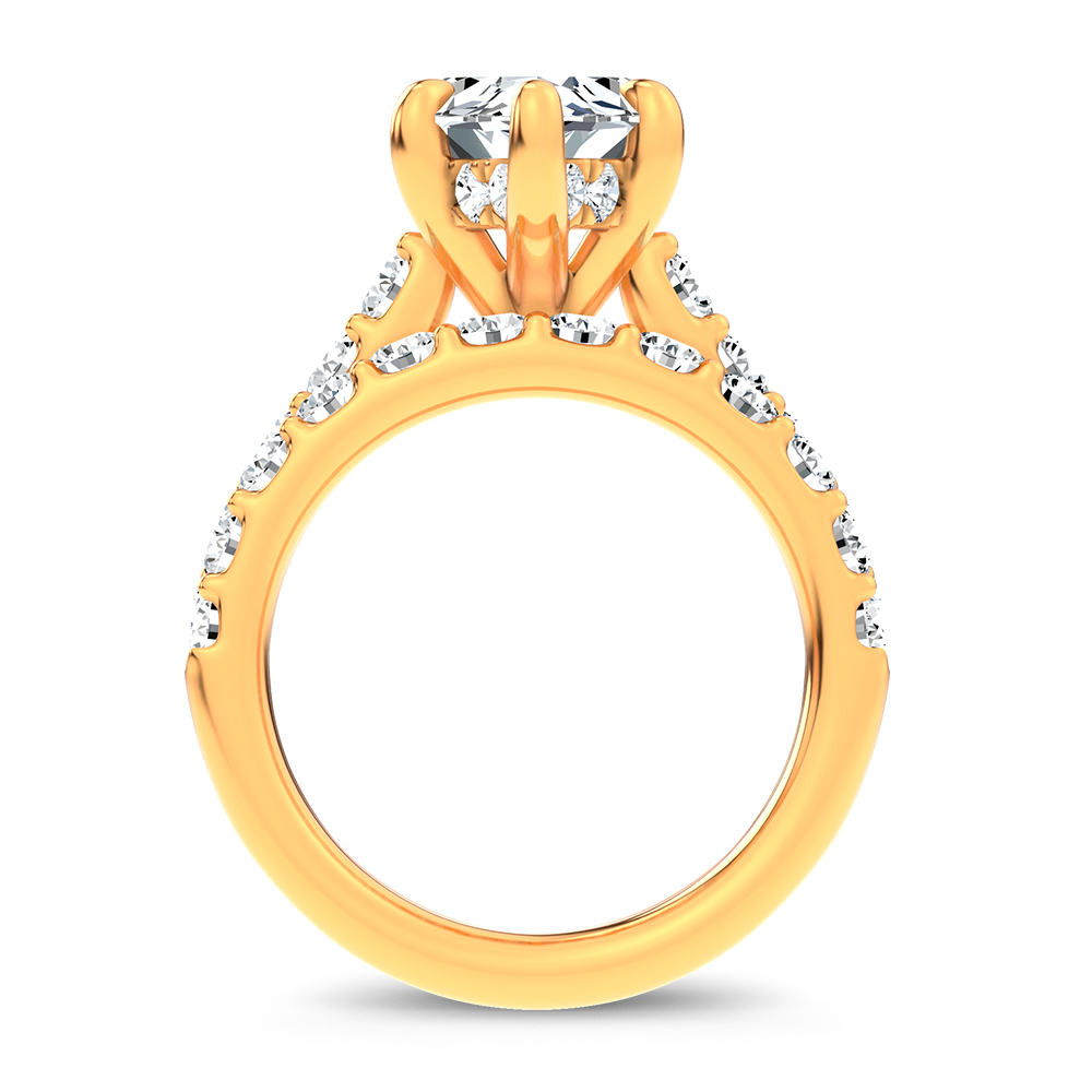 14K 9.31 CT Lab Grown Diamond Bridal Set - Image 3